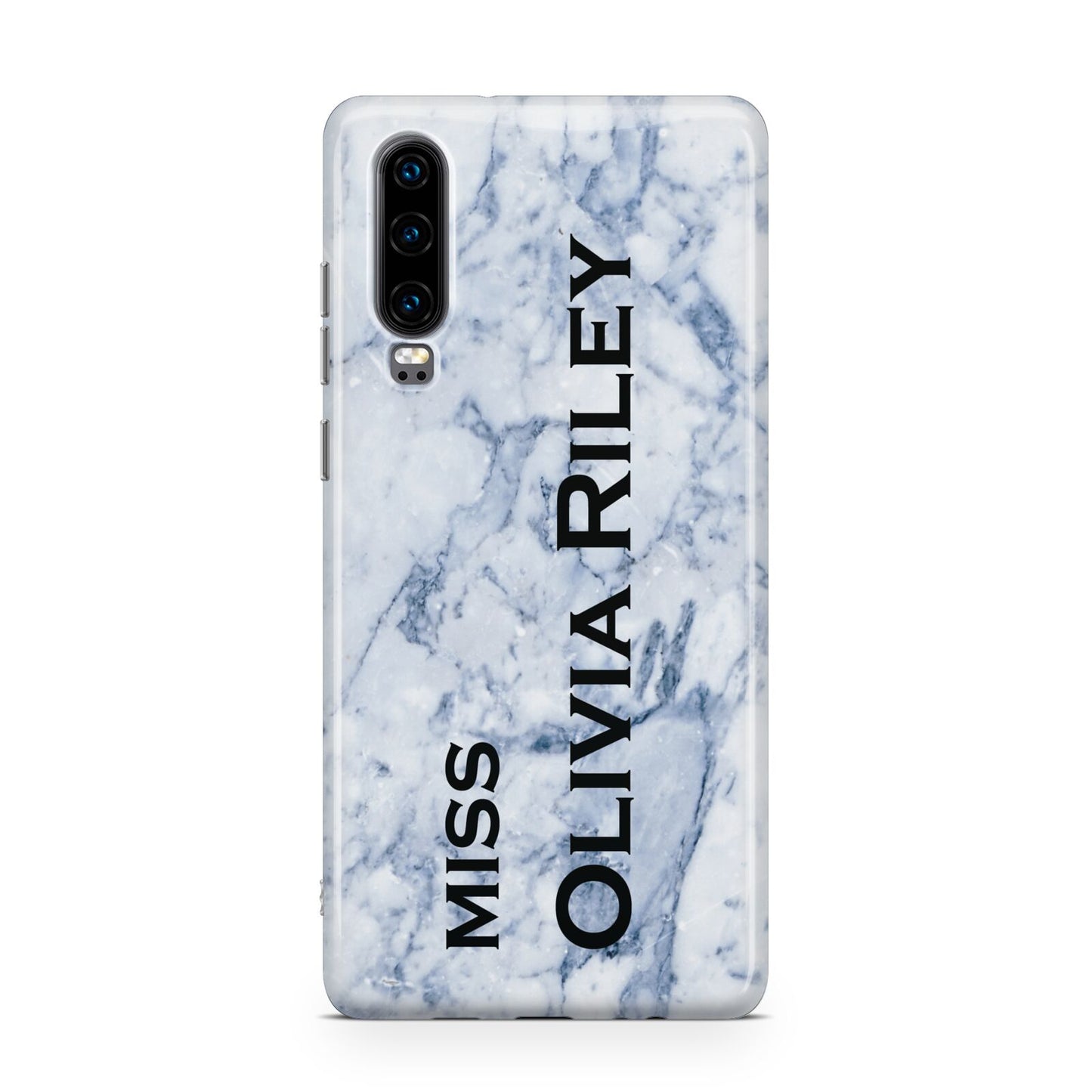 Full Name Grey Marble Huawei P30 Phone Case