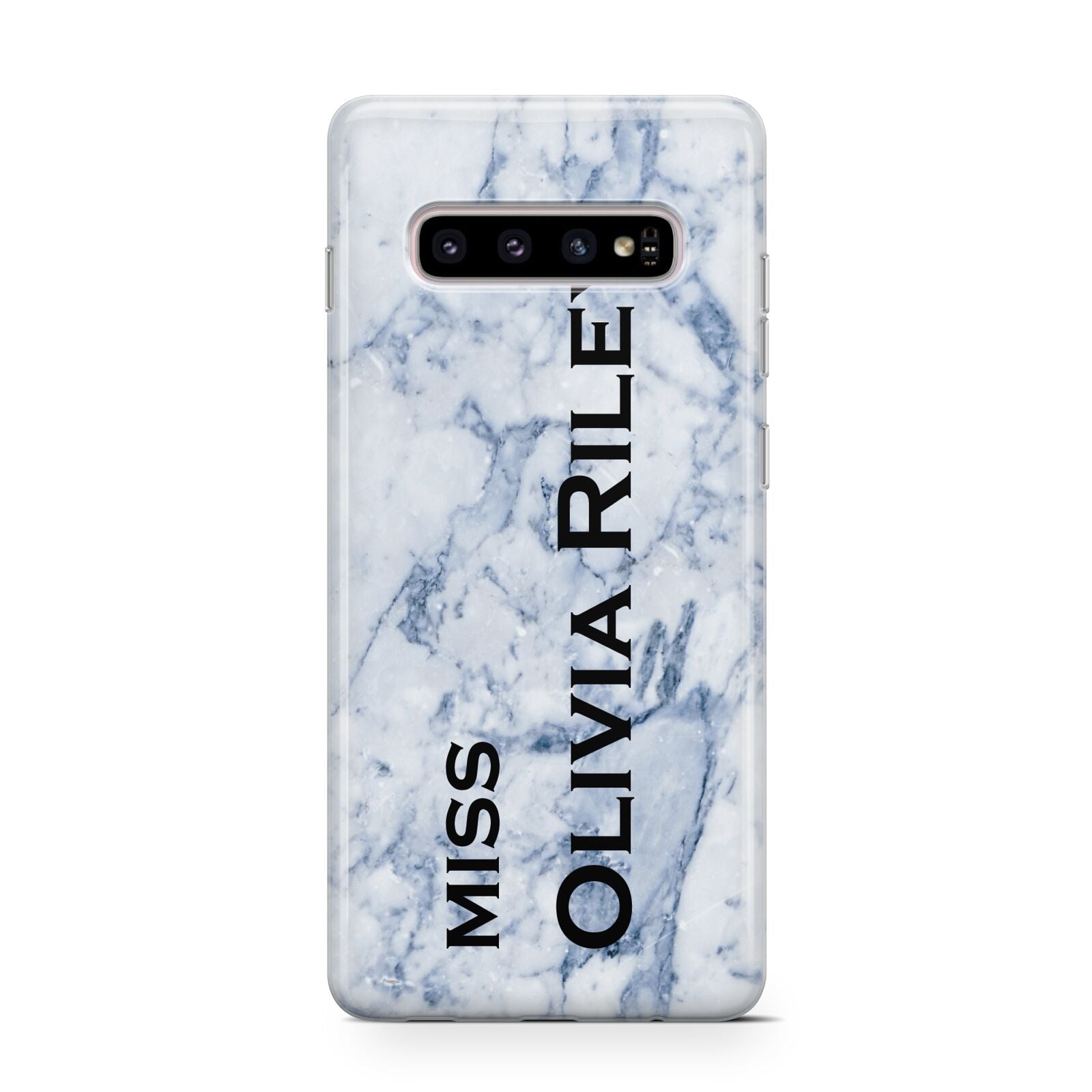 Full Name Grey Marble Protective Samsung Galaxy Case