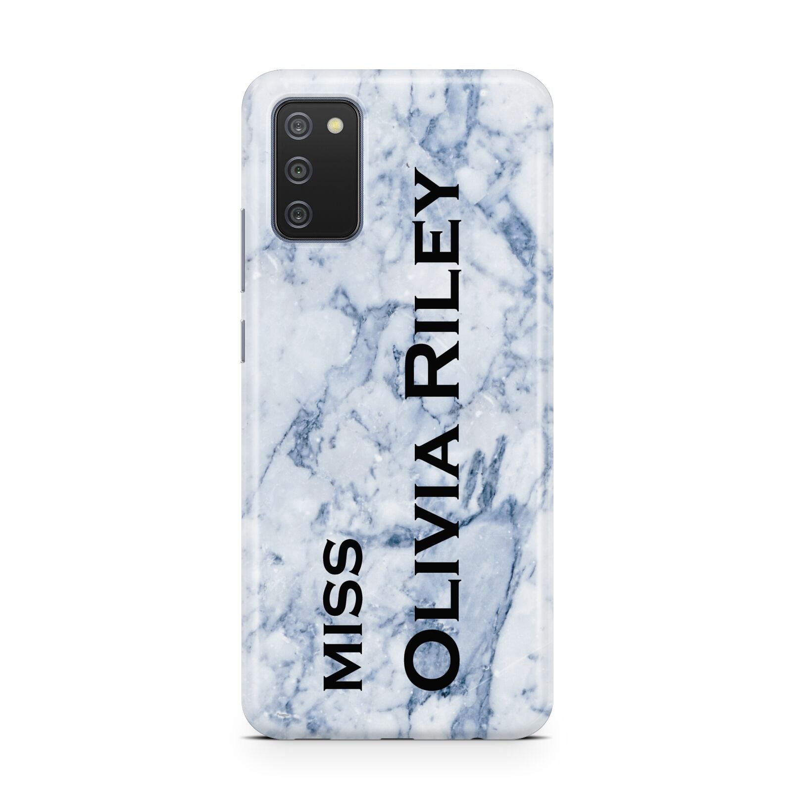 Full Name Grey Marble Samsung A02s Case