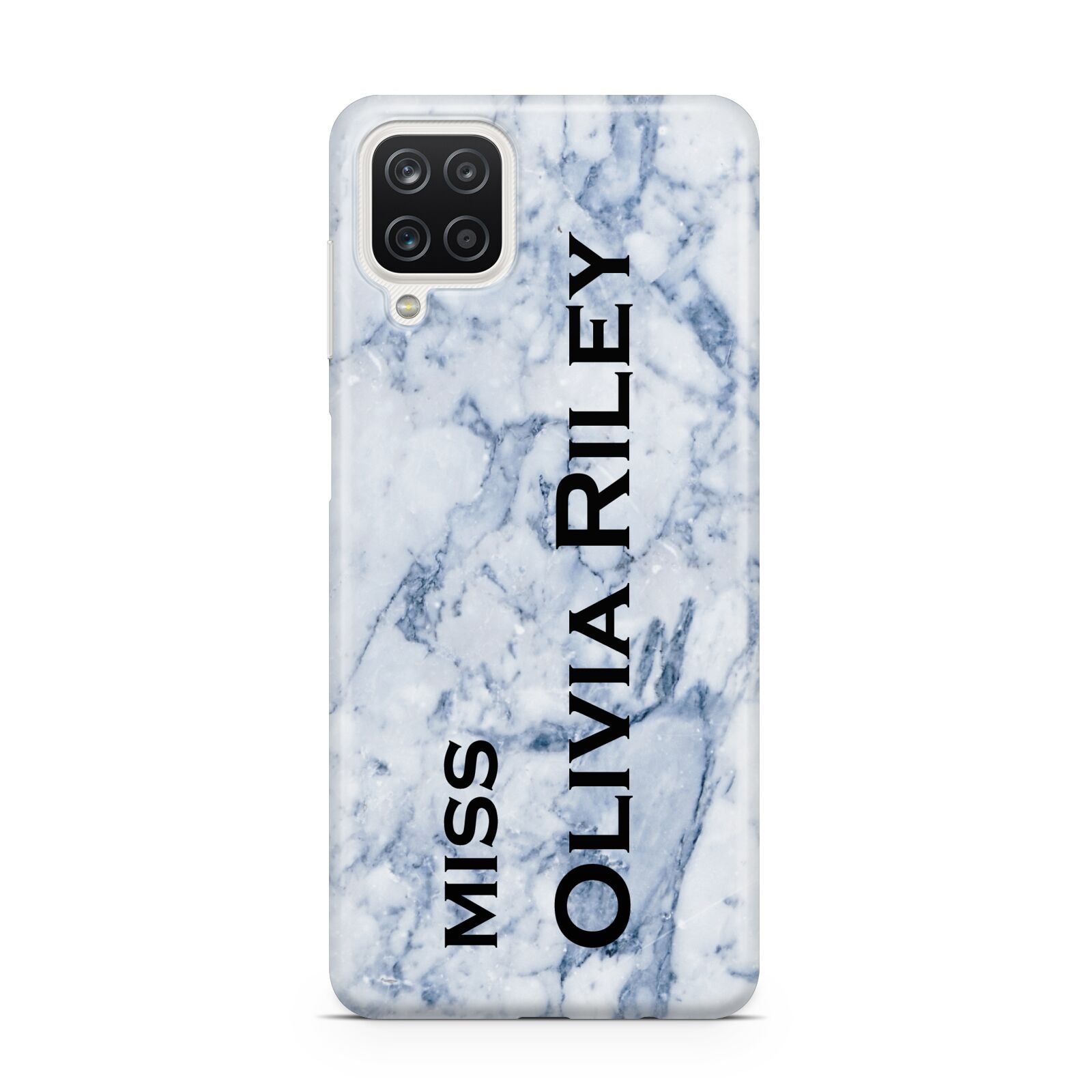 Full Name Grey Marble Samsung A12 Case