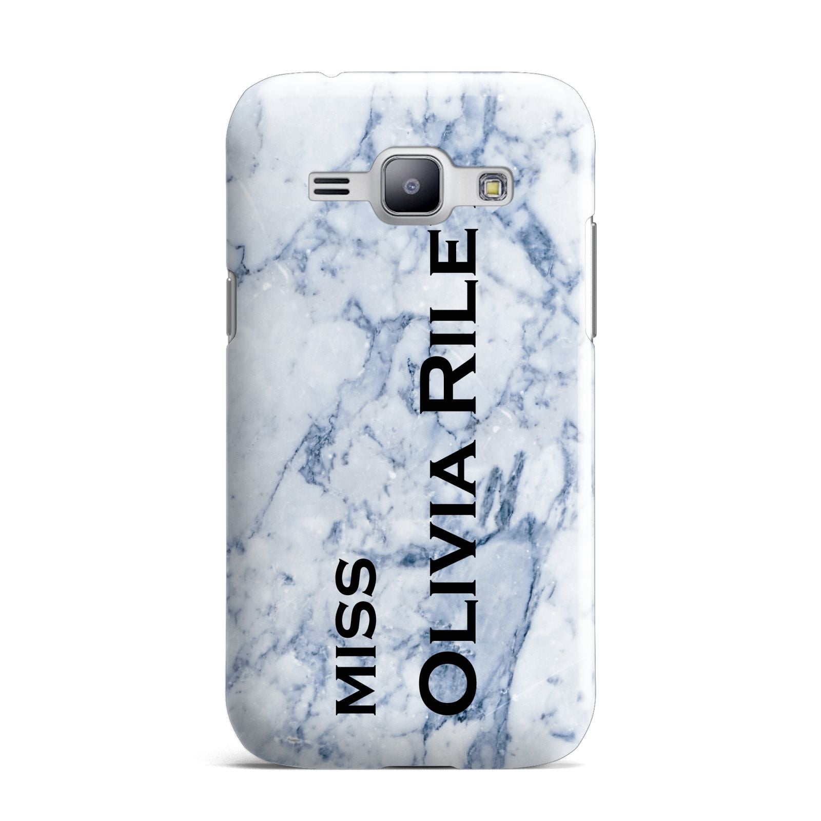 Full Name Grey Marble Samsung Galaxy J1 2015 Case