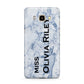 Full Name Grey Marble Samsung Galaxy J7 2016 Case on gold phone