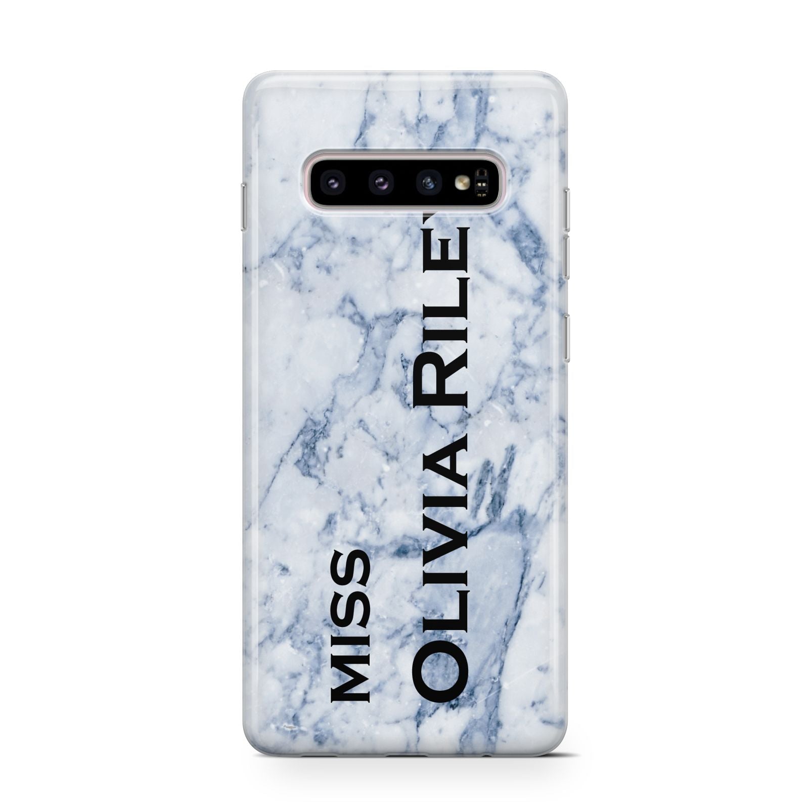 Full Name Grey Marble Samsung Galaxy S10 Case