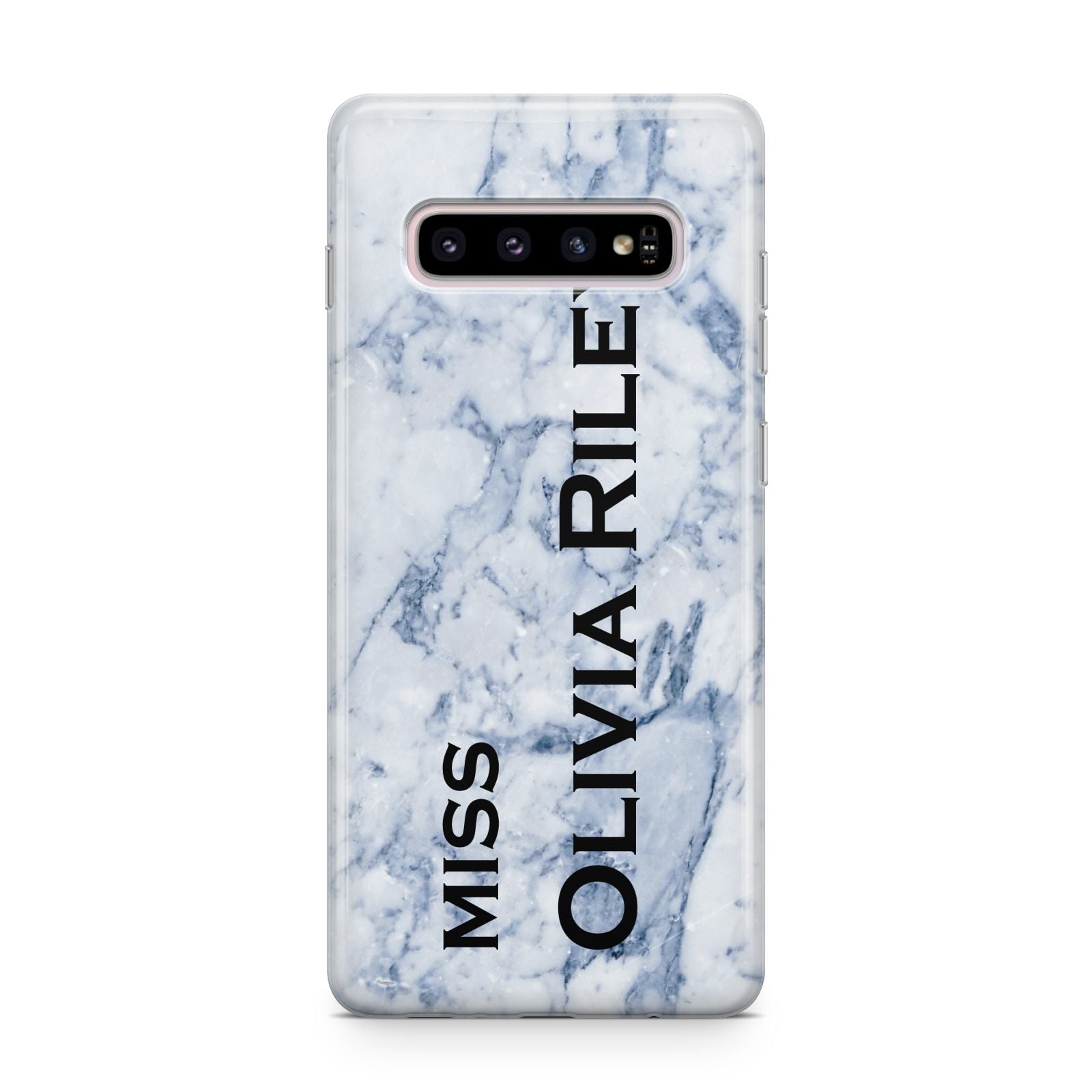Full Name Grey Marble Samsung Galaxy S10 Plus Case