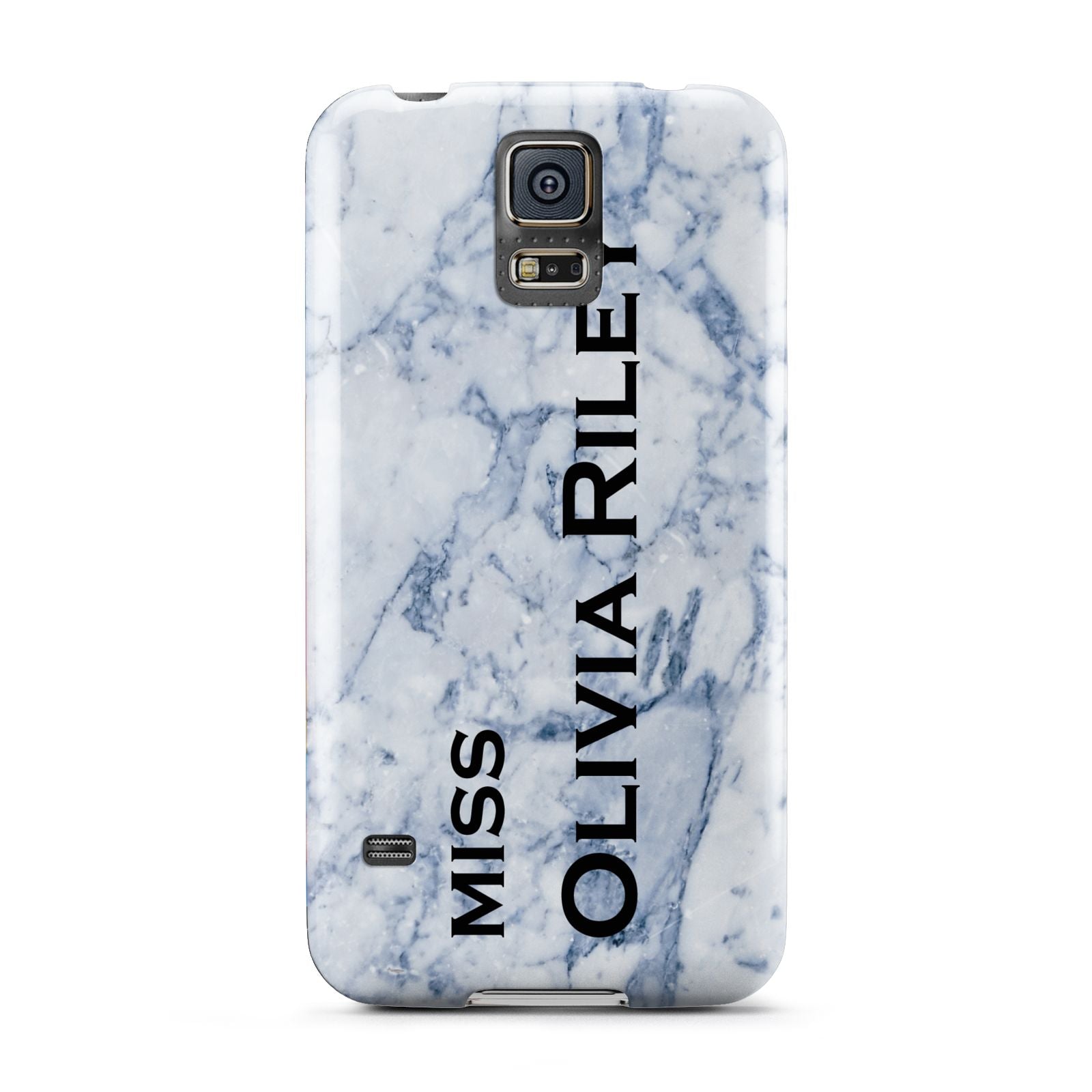 Full Name Grey Marble Samsung Galaxy S5 Case