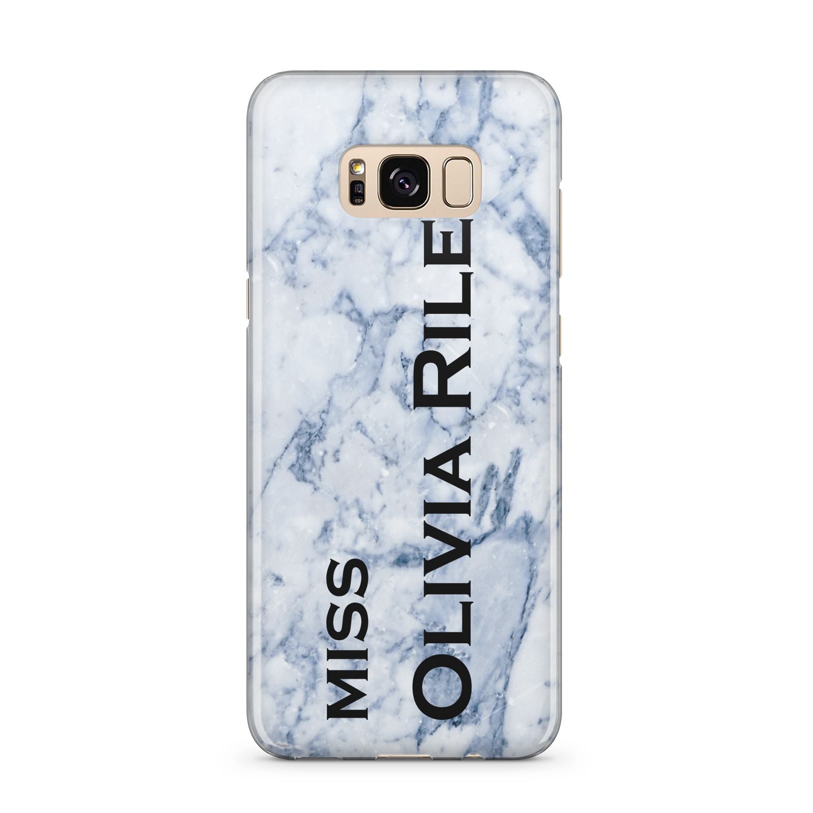 Full Name Grey Marble Samsung Galaxy S8 Plus Case