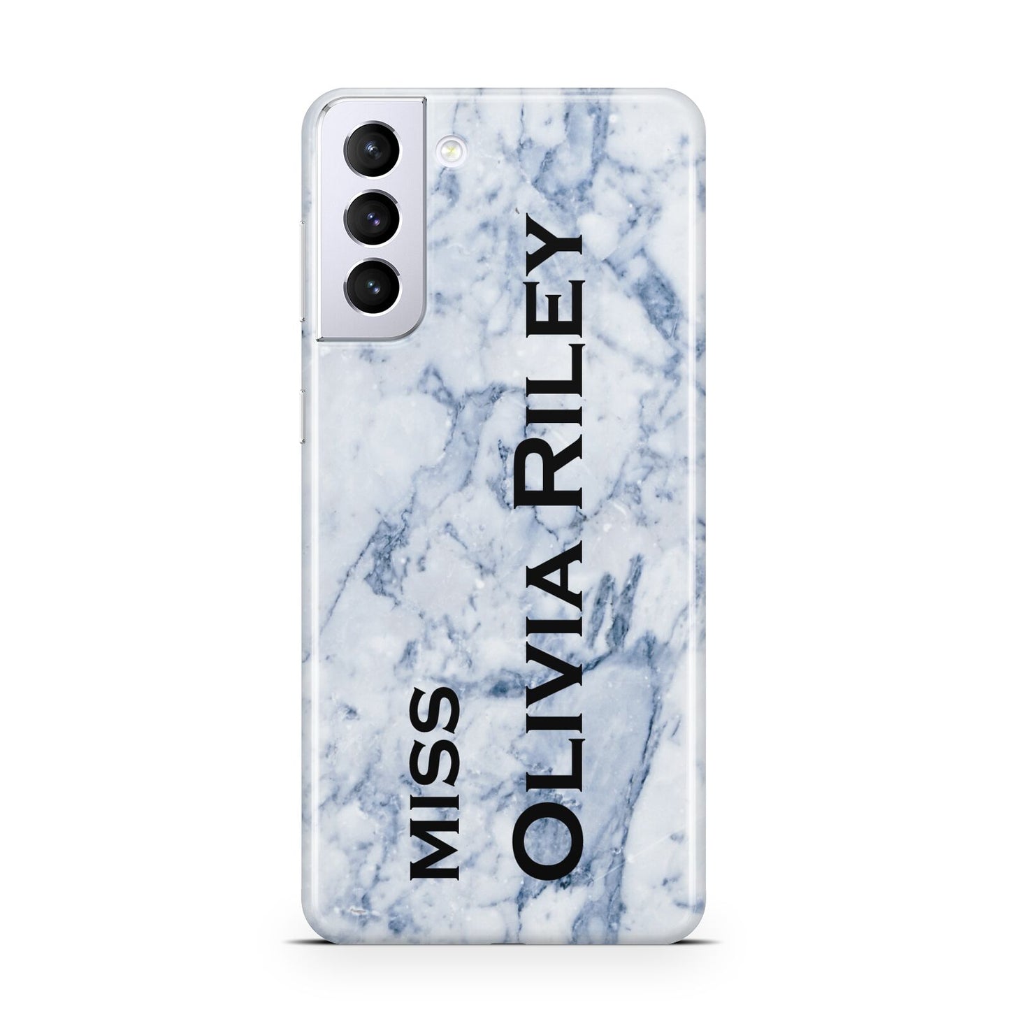 Full Name Grey Marble Samsung S21 Plus Case