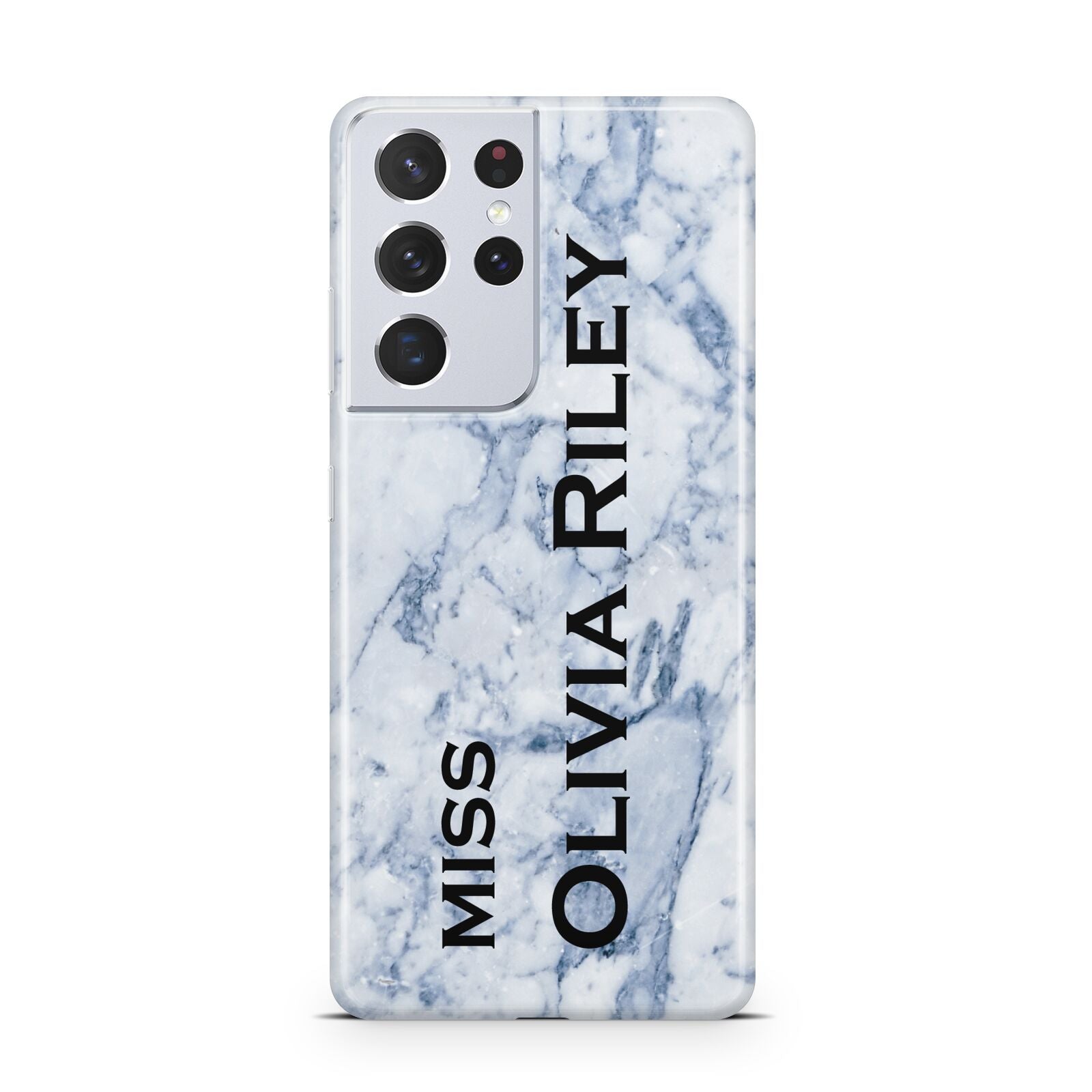 Full Name Grey Marble Samsung S21 Ultra Case