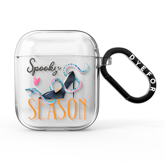 Fun Halloween Catchphrases and Watercolour Illustrations AirPods Clear Case