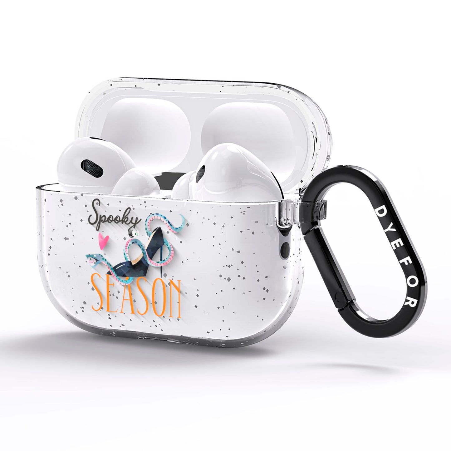 Fun Halloween Catchphrases and Watercolour Illustrations AirPods Pro Glitter Case Side Image