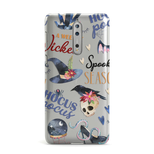 Fun Halloween Catchphrases and Watercolour Illustrations Nokia Case