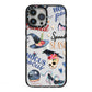 Fun Halloween Catchphrases and Watercolour Illustrations iPhone 13 Pro Max Black Impact Case on Silver phone