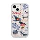 Fun Halloween Catchphrases and Watercolour Illustrations iPhone 14 Clear Tough Case Starlight
