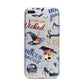 Fun Halloween Catchphrases and Watercolour Illustrations iPhone 7 Plus Bumper Case on Silver iPhone