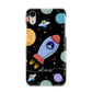 Fun Space Scene Artwork with Name Apple iPhone XR White 3D Snap Case