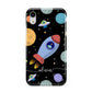 Fun Space Scene Artwork with Name Apple iPhone XR White 3D Tough Case