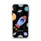 Fun Space Scene Artwork with Name Apple iPhone Xs Max Impact Case White Edge on Black Phone