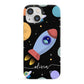 Fun Space Scene Artwork with Name iPhone 13 Mini Full Wrap 3D Snap Case