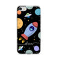 Fun Space Scene Artwork with Name iPhone 7 Bumper Case on Silver iPhone