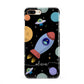 Fun Space Scene Artwork with Name iPhone 8 Plus 3D Snap Case on Gold Phone