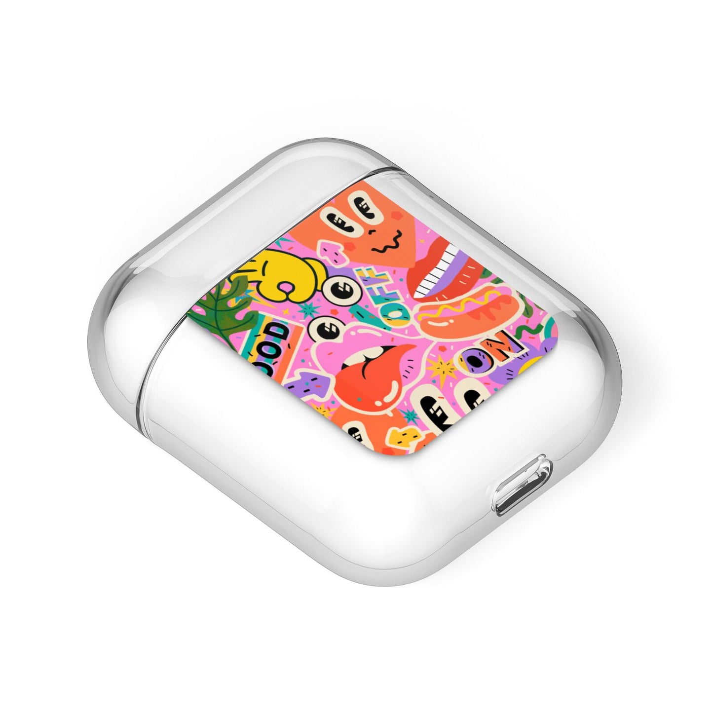 Fun Sticker AirPods Case Laid Flat