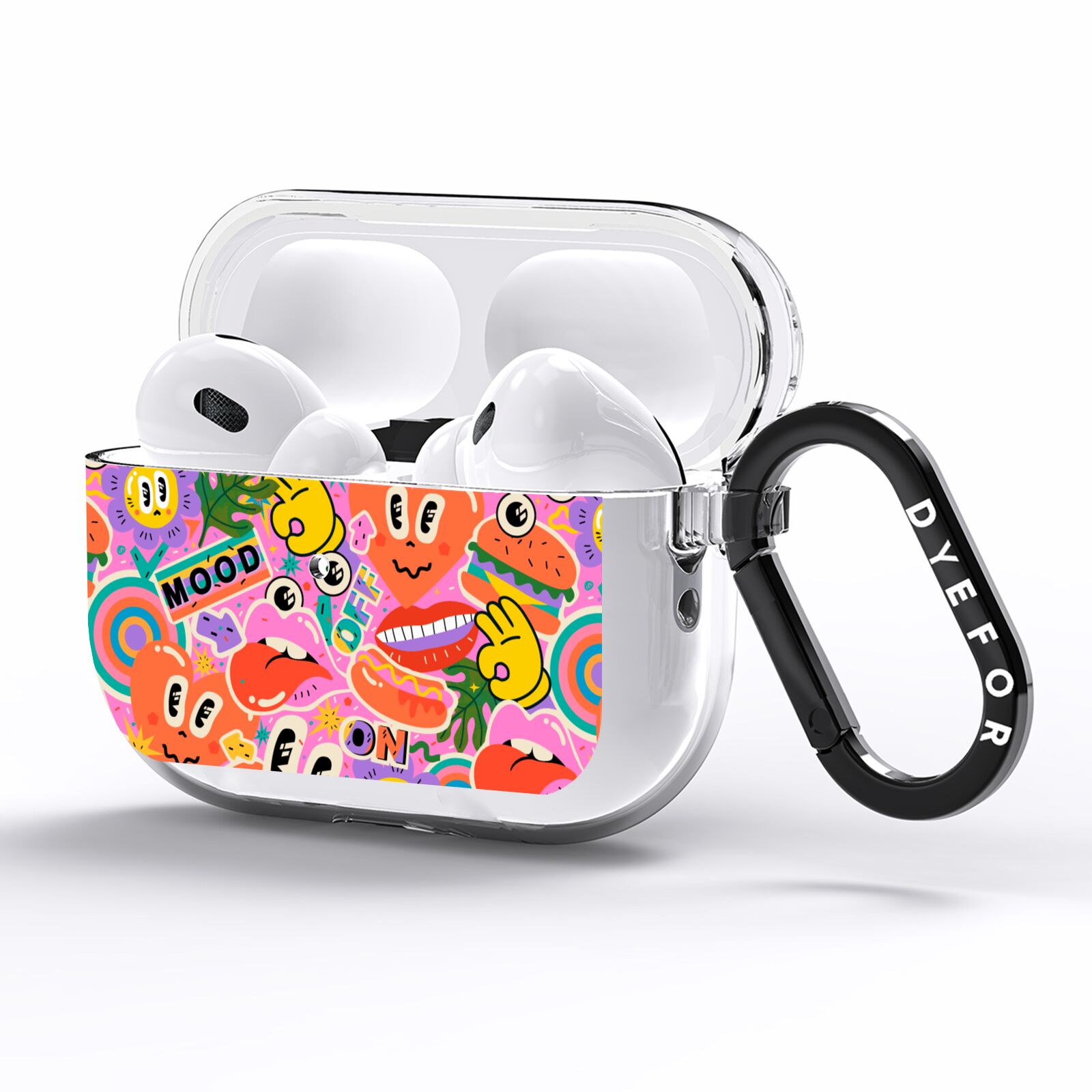 Fun Sticker AirPods Pro Clear Case Side Image