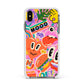 Fun Sticker Apple iPhone Xs Max Impact Case White Edge on Black Phone