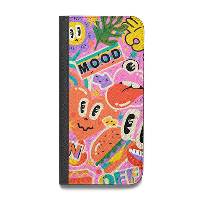 Fun Sticker Vegan Leather Flip Samsung Case