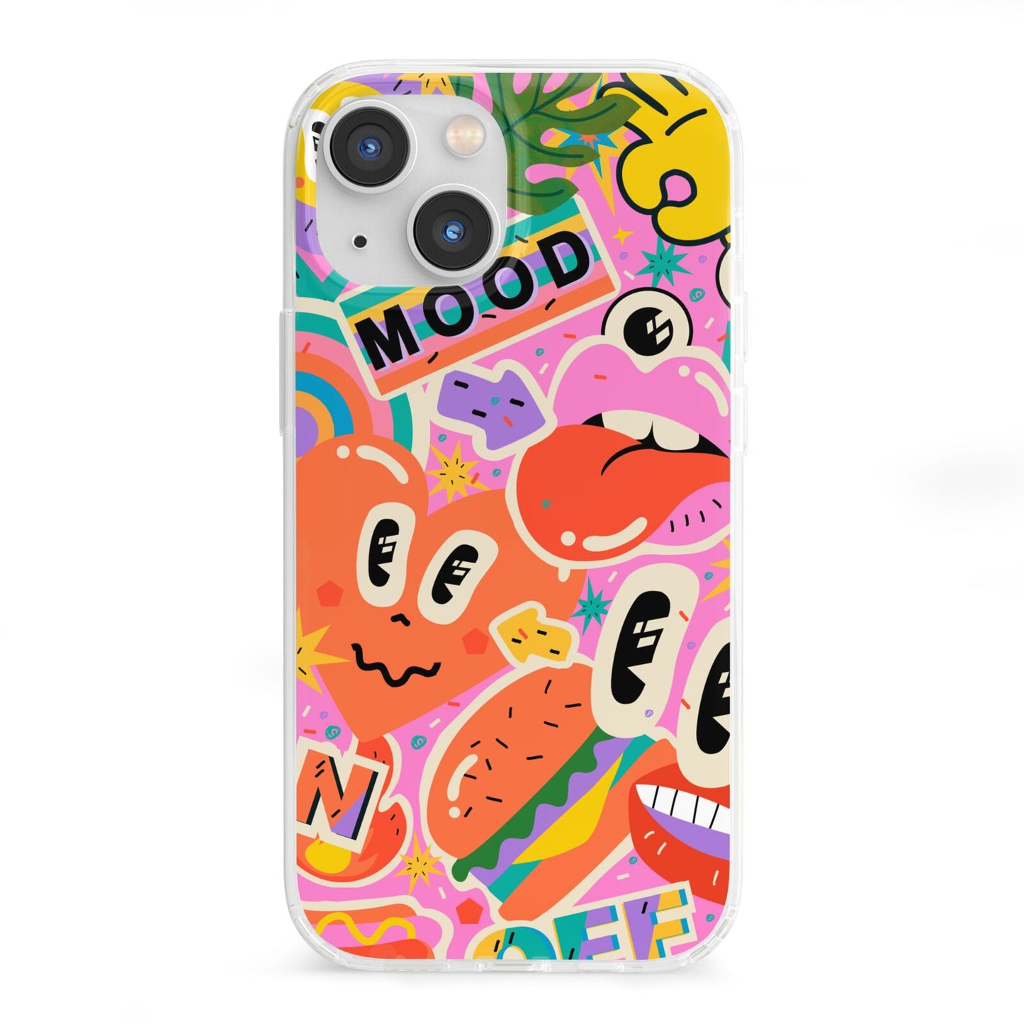Fun Sticker iPhone 13 Mini Clear Bumper Case
