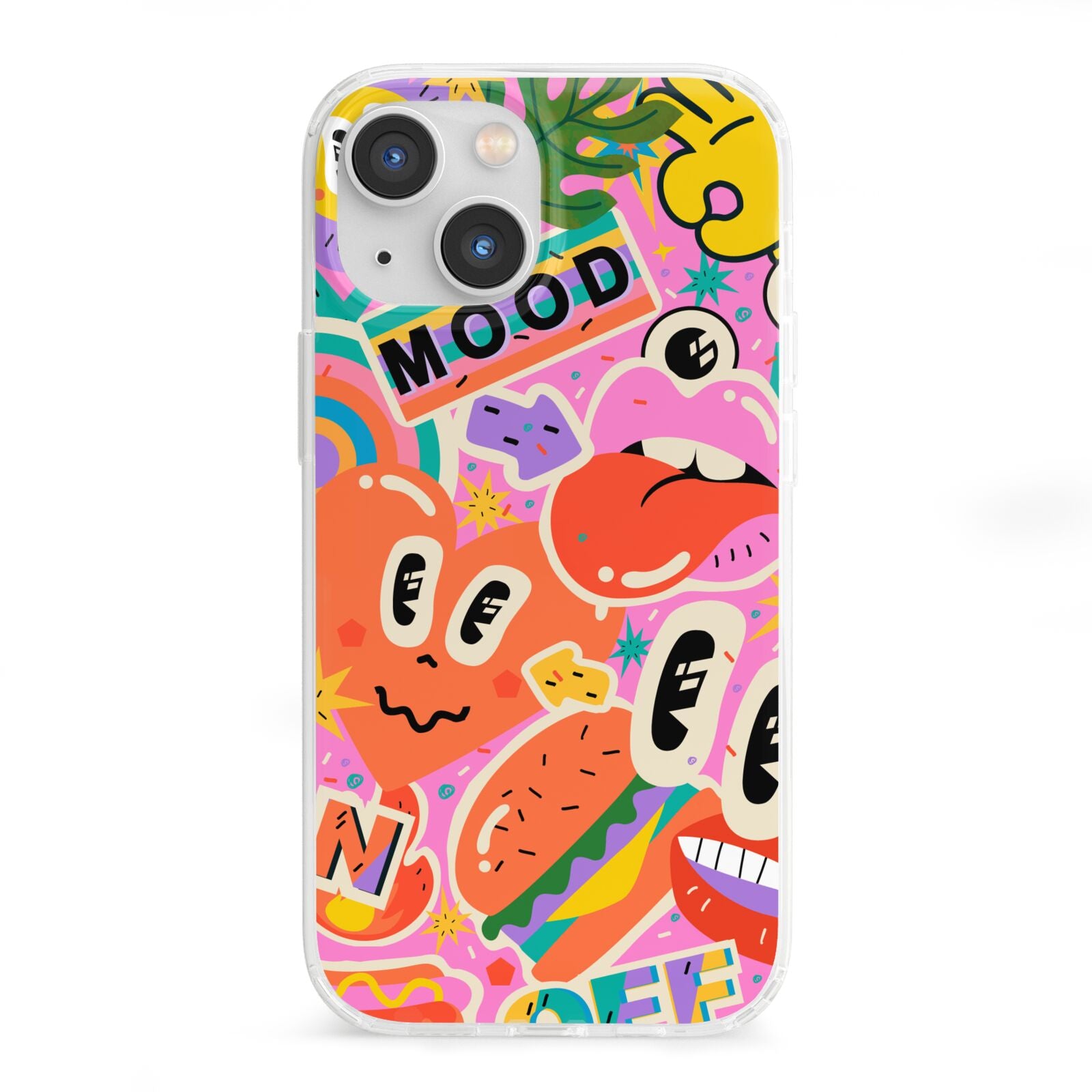 Fun Sticker iPhone 13 Mini Clear Bumper Case