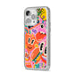 Fun Sticker iPhone 14 Pro Max Glitter Tough Case Silver Angled Image