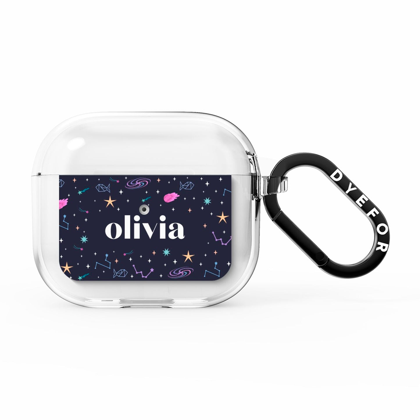 Funky Starry Night Personalised Name AirPods Clear Case 3rd Gen