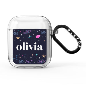 Funky Starry Night Personalised Name AirPods Case