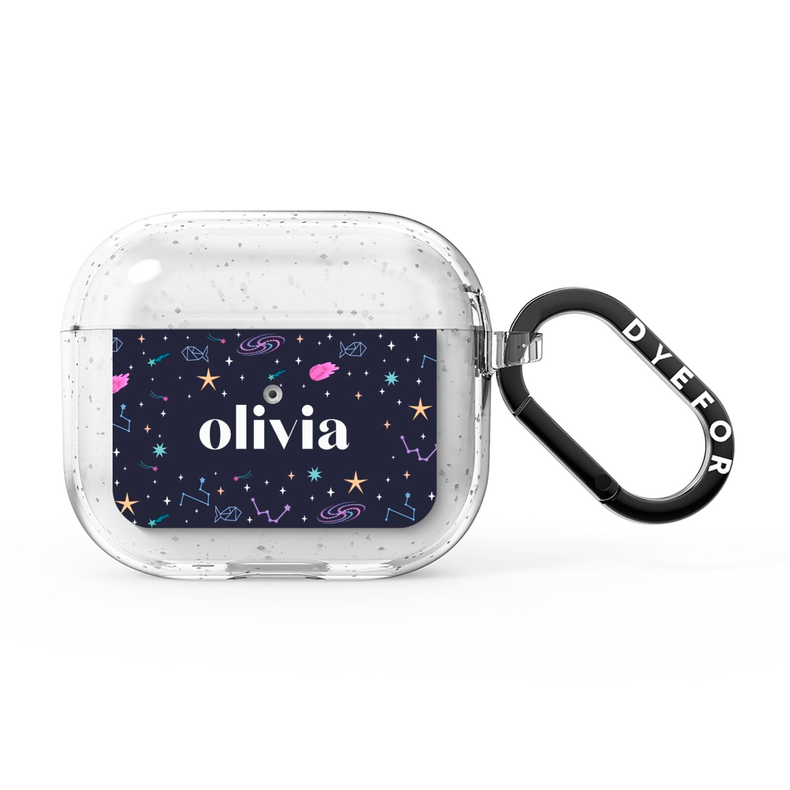 Funky Starry Night Personalised Name AirPods Glitter Case 3rd Gen