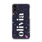 Funky Starry Night Personalised Name Apple iPhone XS 3D Snap Case