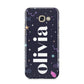 Funky Starry Night Personalised Name Samsung Galaxy A5 2017 Case on gold phone