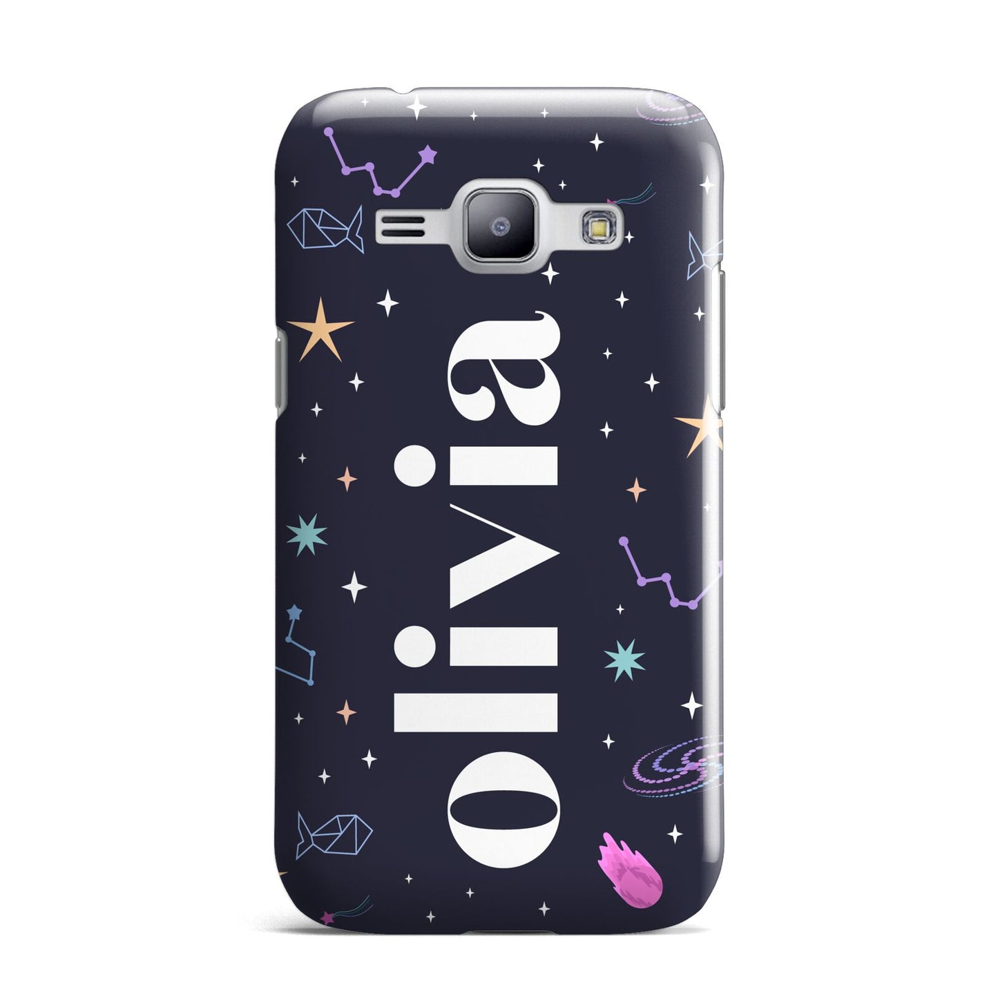 Funky Starry Night Personalised Name Samsung Galaxy J1 2015 Case