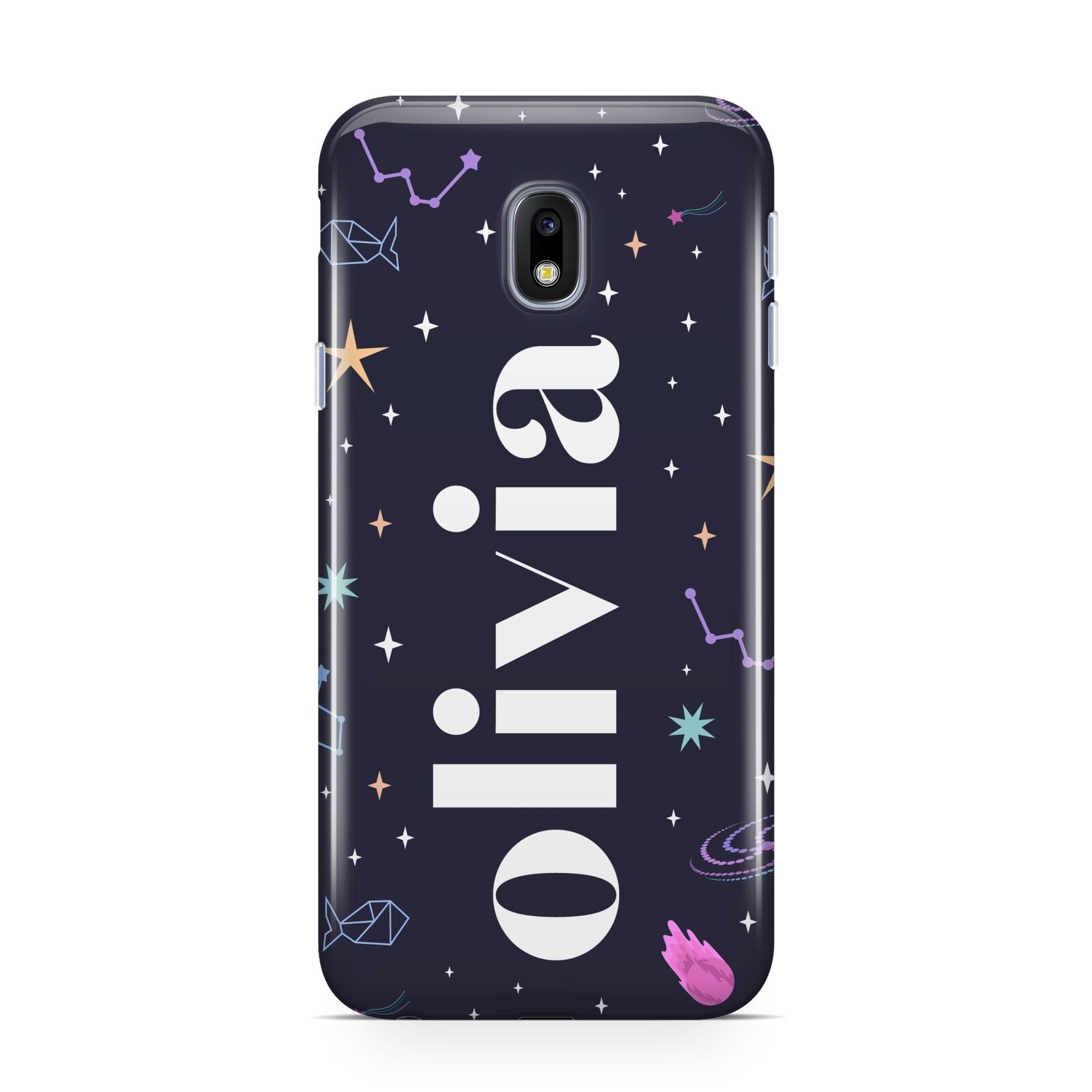 Funky Starry Night Personalised Name Samsung Galaxy J3 2017 Case