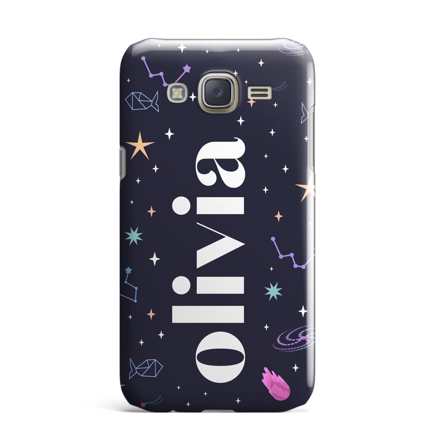 Funky Starry Night Personalised Name Samsung Galaxy J7 Case