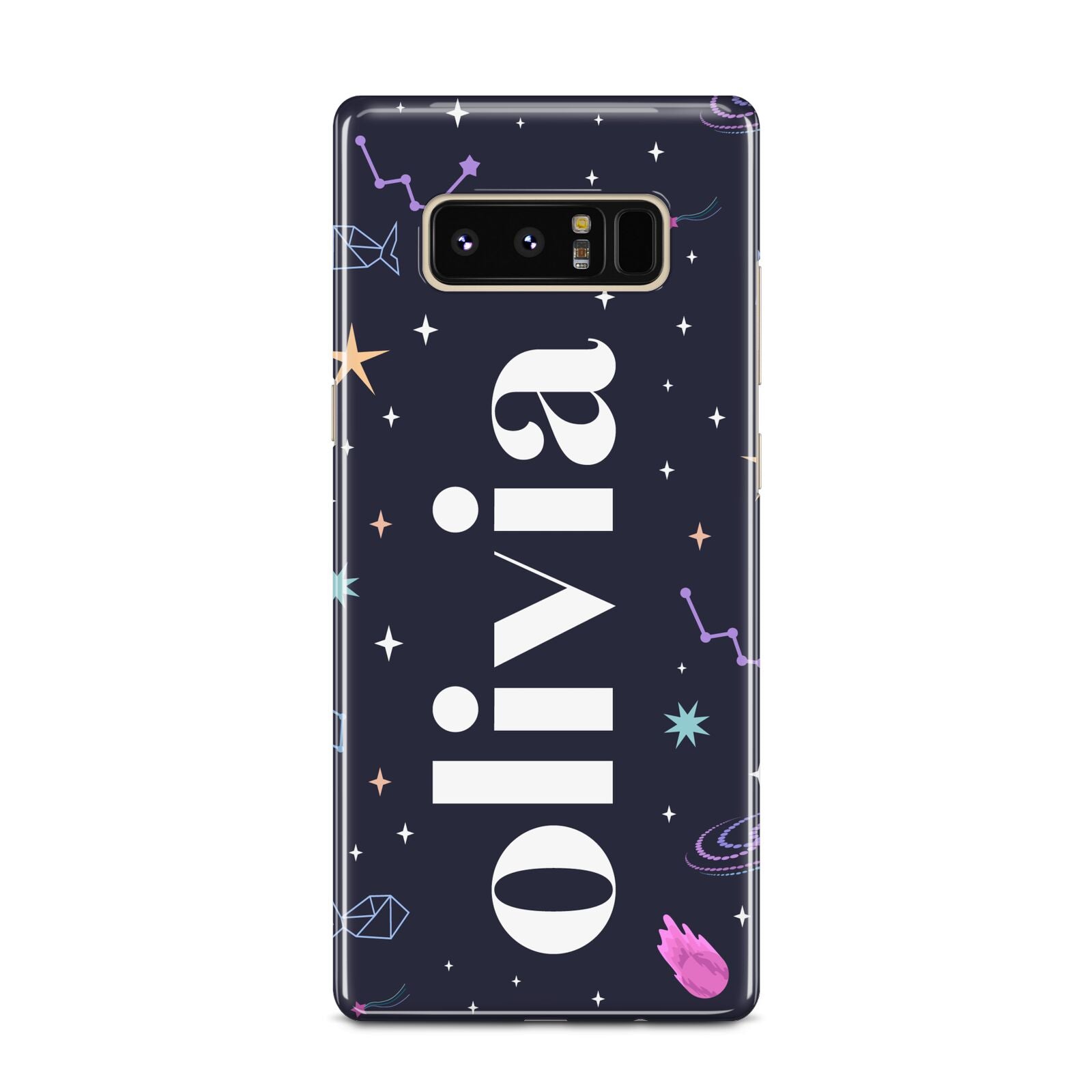 Funky Starry Night Personalised Name Samsung Galaxy Note 8 Case
