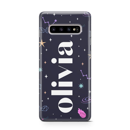 Funky Starry Night Personalised Name Samsung Galaxy S10 Case