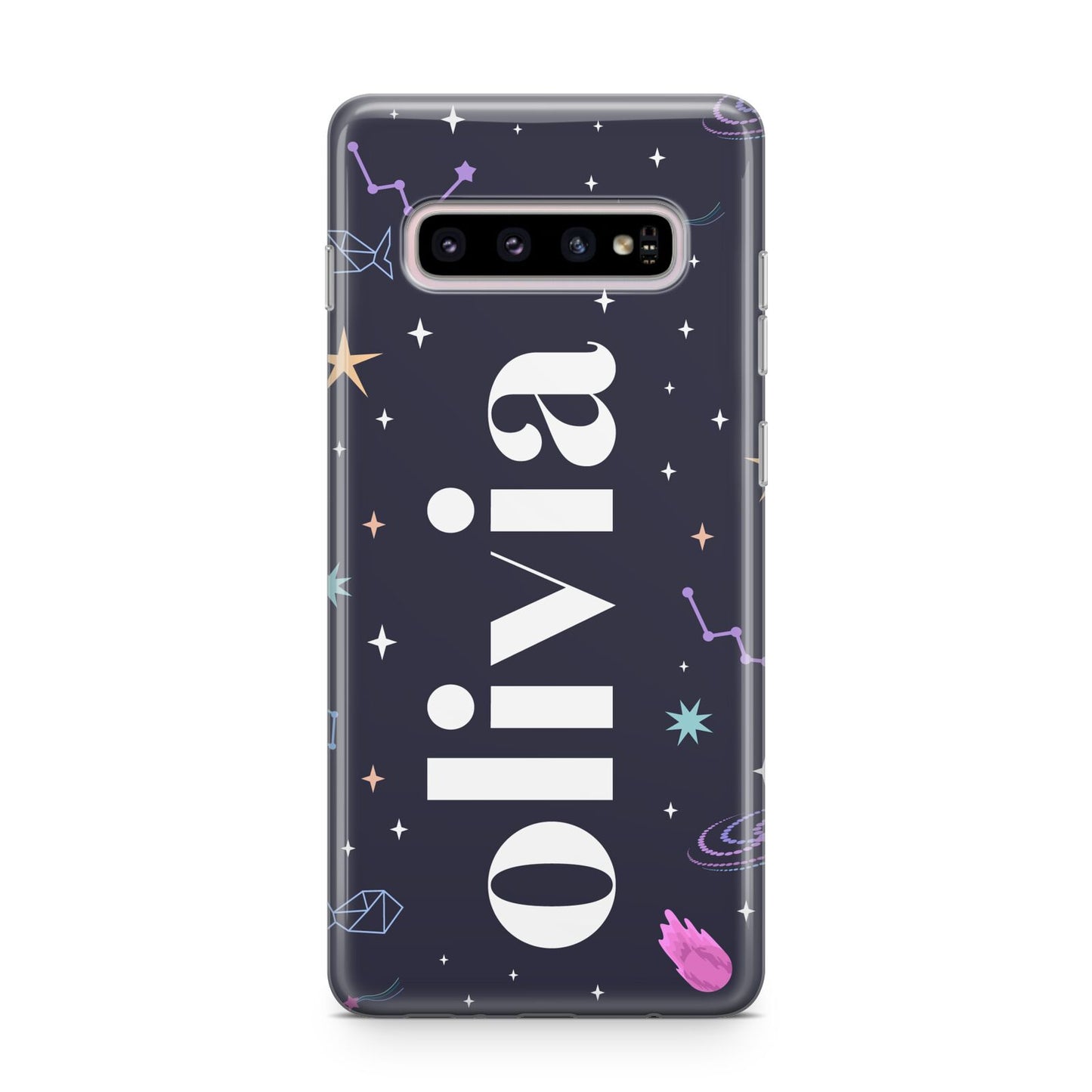 Funky Starry Night Personalised Name Samsung Galaxy S10 Plus Case