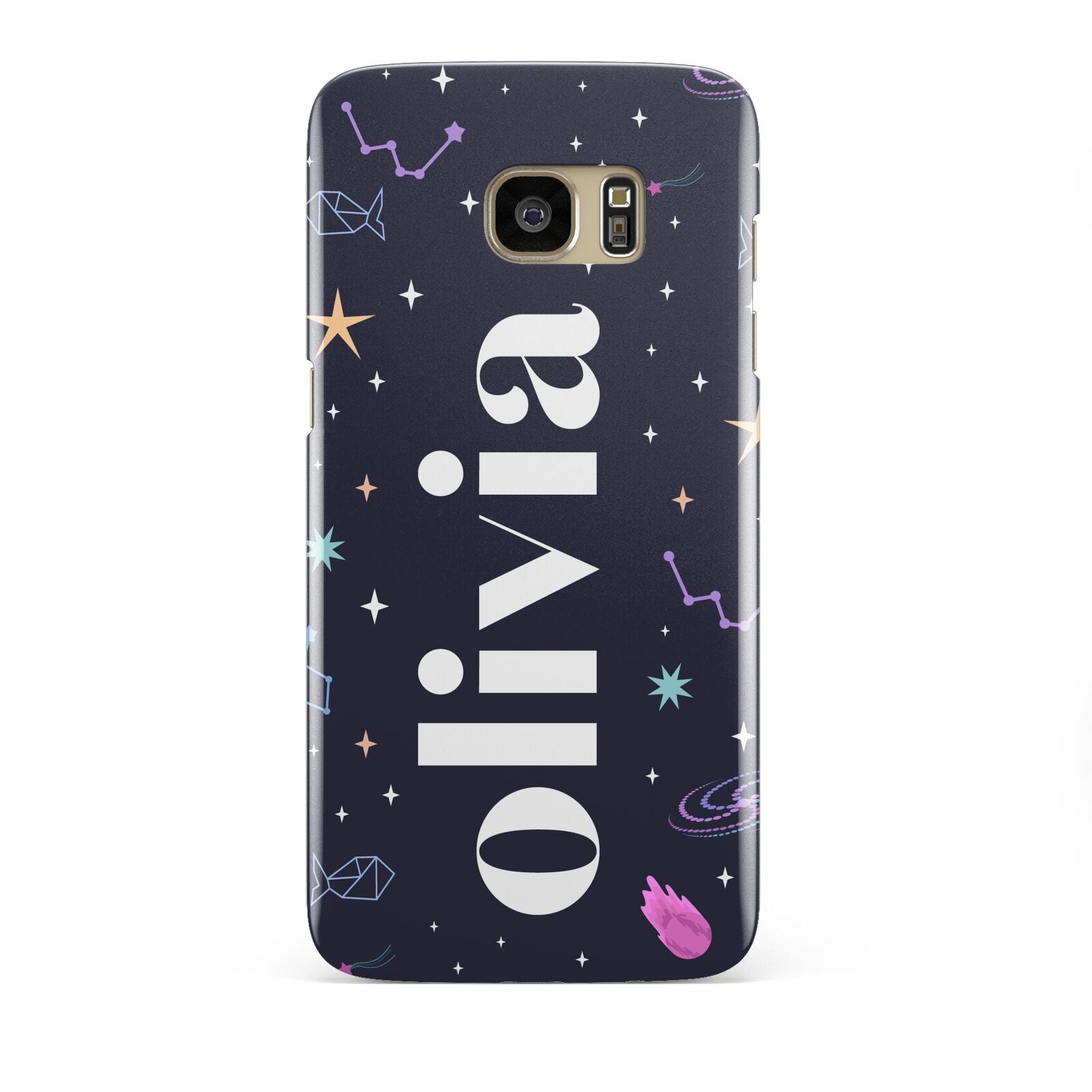 Funky Starry Night Personalised Name Samsung Galaxy S7 Edge Case