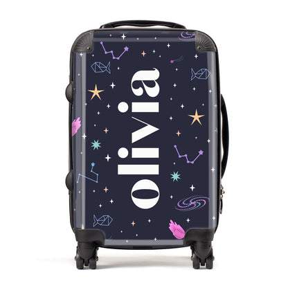 Funky Starry Night Personalised Name Suitcase