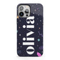 Funky Starry Night Personalised Name iPhone 13 Pro Max Full Wrap 3D Tough Case