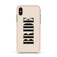 Future Bride Apple iPhone Xs Impact Case Pink Edge on Gold Phone
