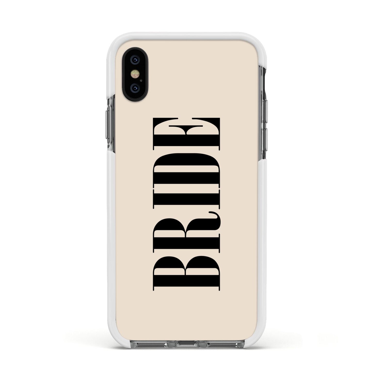 Future Bride Apple iPhone Xs Impact Case White Edge on Black Phone