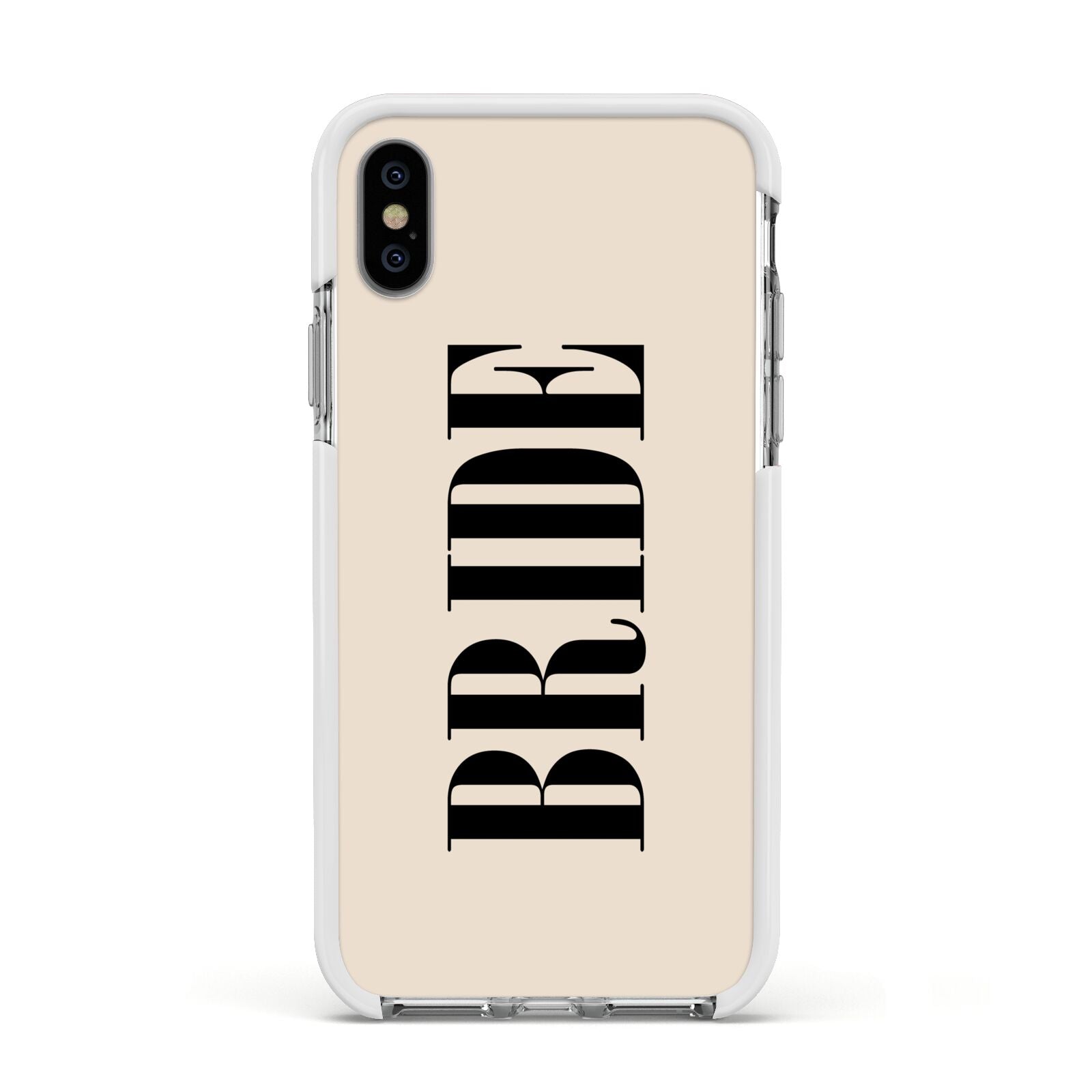 Future Bride Apple iPhone Xs Impact Case White Edge on Silver Phone