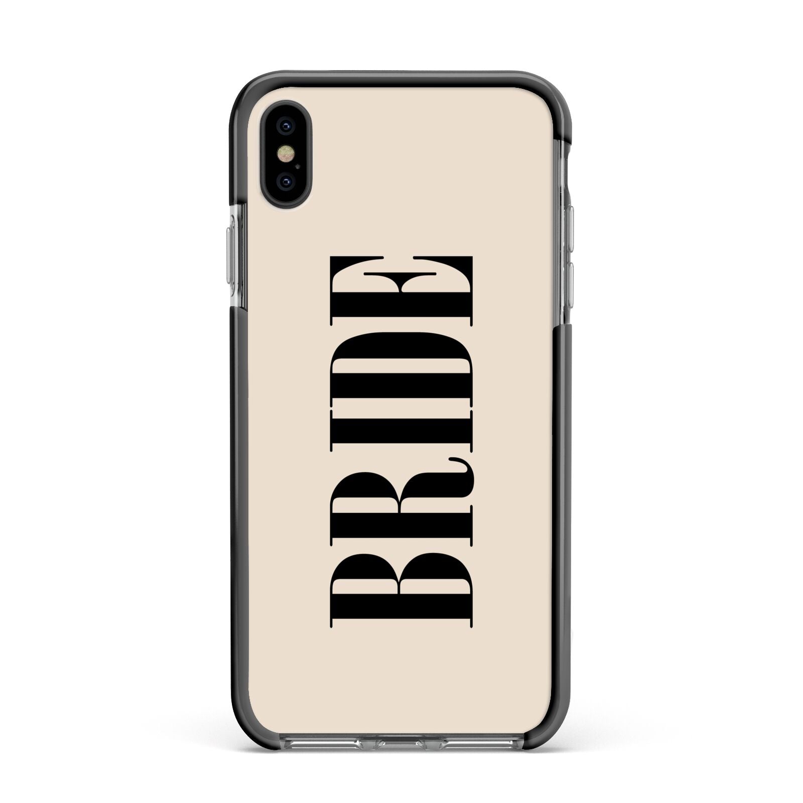 Future Bride Apple iPhone Xs Max Impact Case Black Edge on Black Phone