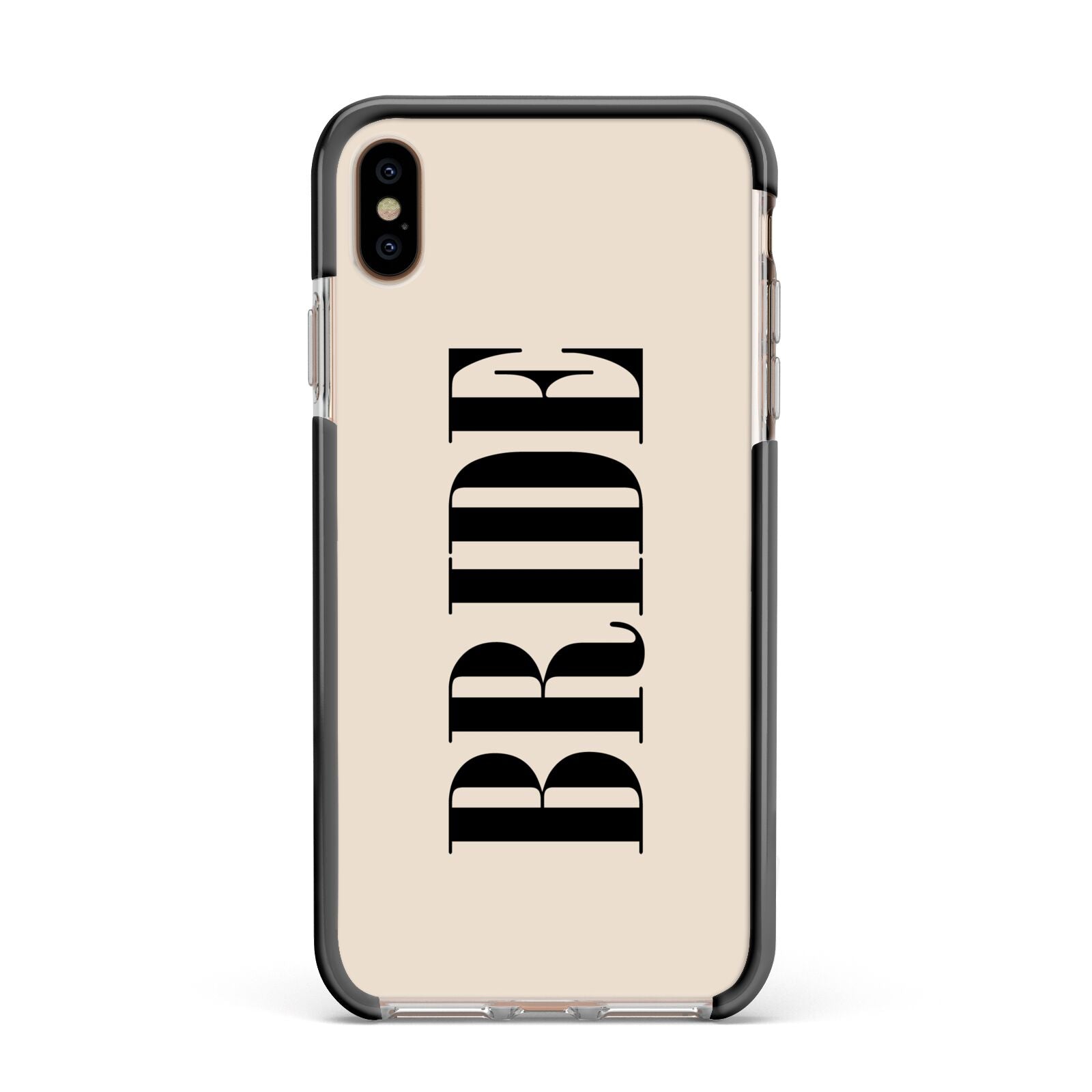 Future Bride Apple iPhone Xs Max Impact Case Black Edge on Gold Phone